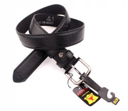 Souvenirs Belts (3.5cm Black Crocodile) BLT-CR1  Souvenirs Belts (3.5cm Black Crocodile) BLT-CR1