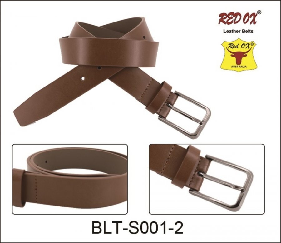 3.5cm Genuine Learher Belts (Brown) BLT-S001-2