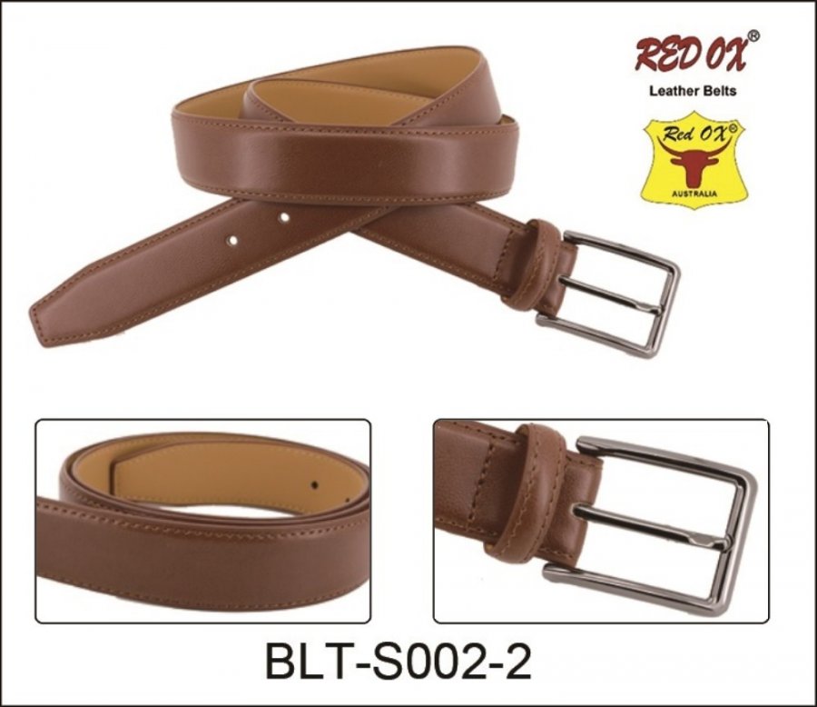 3.5cm Genuine Learher Belts (Brown) BLT-S002-2