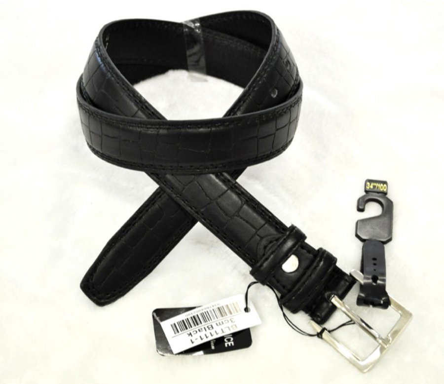 Bulk Buy Leather Belts 3.0cm Black BLT1111-1