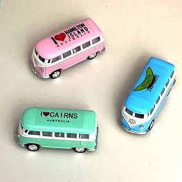 Clear Crystal Sticker Label with 2.5" VW Classic Bus  Clear Crystal Sticker Label with 2.5" VW Classic Bus