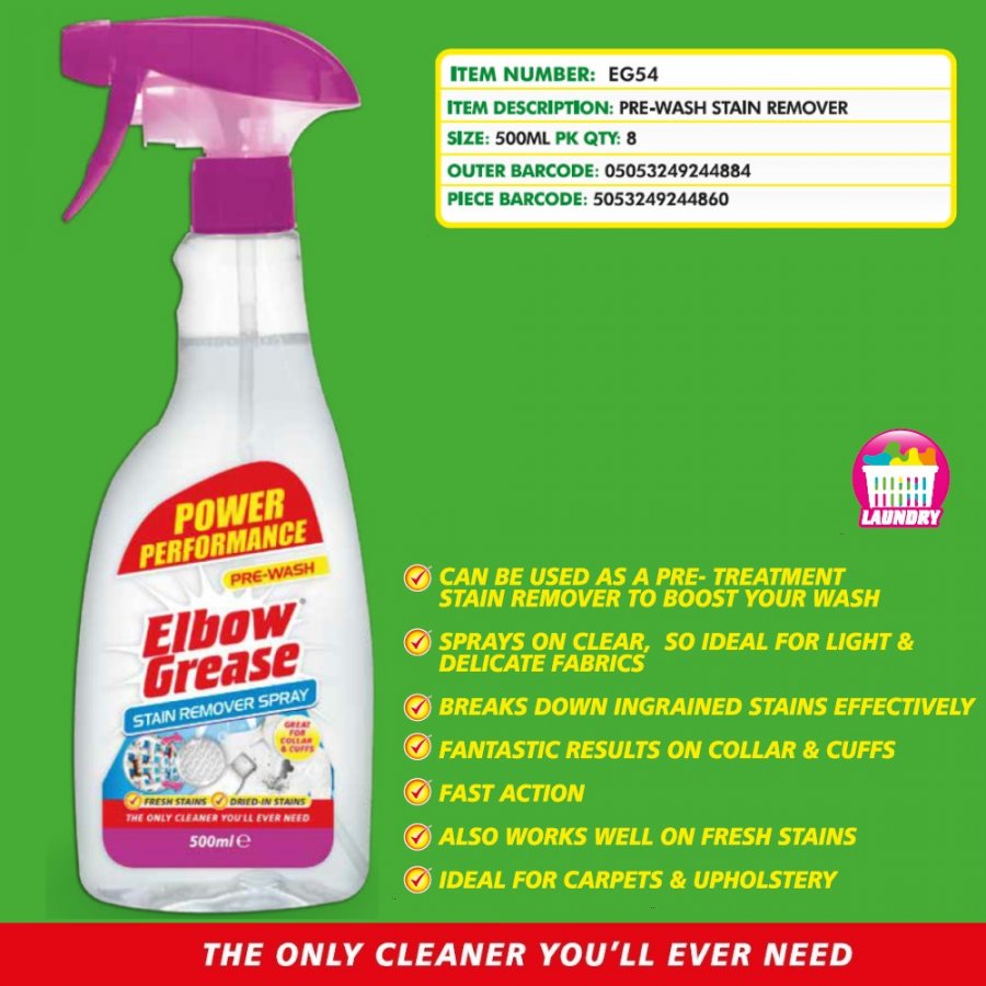 ELBOW GREASE STAIN REMOVER SPRAY 500ML