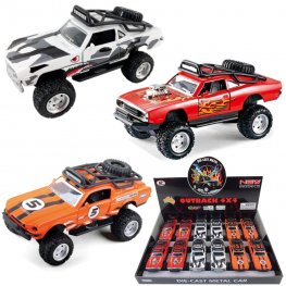 1:36 Diecast Outback 4x4 Muscle Cars 3 type assorted (Ford, Dodge, Chevrolet) AO628-12D 1:36 Diecast Outback 4x4 Muscle Cars 3 type assorted (Ford, Dodge, Chevrolet) AO628-12D