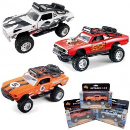 1:36 Diecast Outback 4x4 Muscle Cars 3 type assorted (Ford, Dodge, Chevrolet) AO628W 1:36 Diecast Outback 4x4 Muscle Cars 3 type assorted (Ford, Dodge, Chevrolet) AO628W