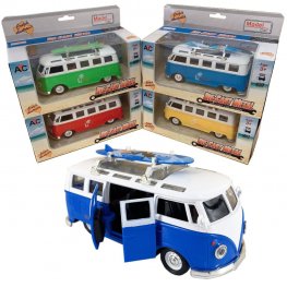 1:32 VW Bus with colour surfboard FY8011SW  1:32 VW Bus with colour surfboard FY8011SW