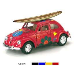 1:32 1967 VW Classical Beetle with Printing & Wooden Surfboard KT5057DFS1  1:32 1967 VW Classical Beetle with Printing & Wooden Surfboard KT5057DFS1