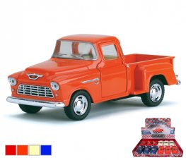 1955 Chevy Stepside Pick Up 1:32 Diecast Model (5" Asstd Colour) KT5330D  1955 Chevy Stepside Pick Up 1:32 Diecast Model (5" Asstd Colour) KT5330D