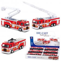 7" Diecast Models 1:32 Fire Engine Truck (3 Assot)  7" Diecast Models 1:32 Fire Engine Truck (3 Assot)