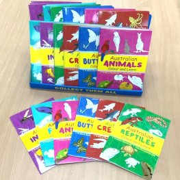Australian Colour and Learn Series Books Package (6 Style 72 Books with Display Stand)