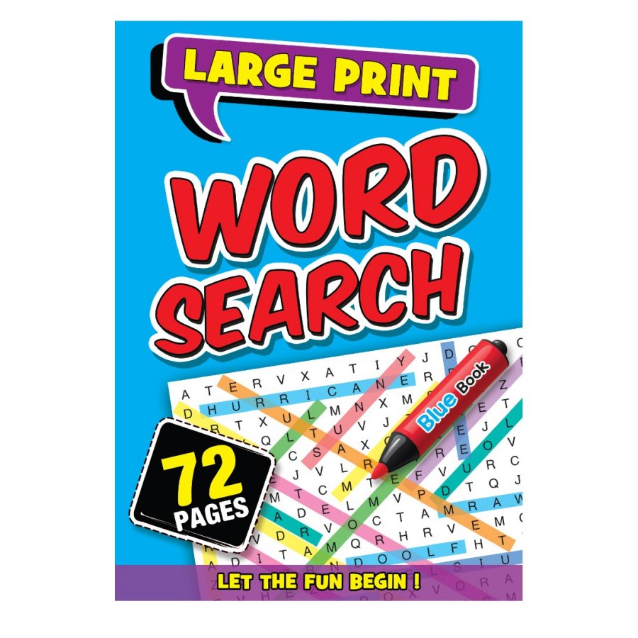 72 Pages Word Search Book Blue (MM01106)