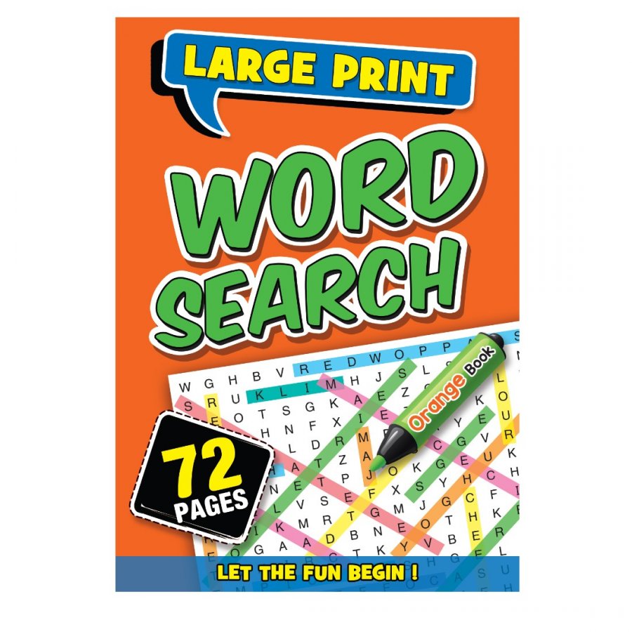72 Pages Word Search Book Orange (MM01403)