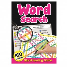 160 Pages Word Search Book Black (MM01700)  160 Pages Word Search Book Black (MM01700)