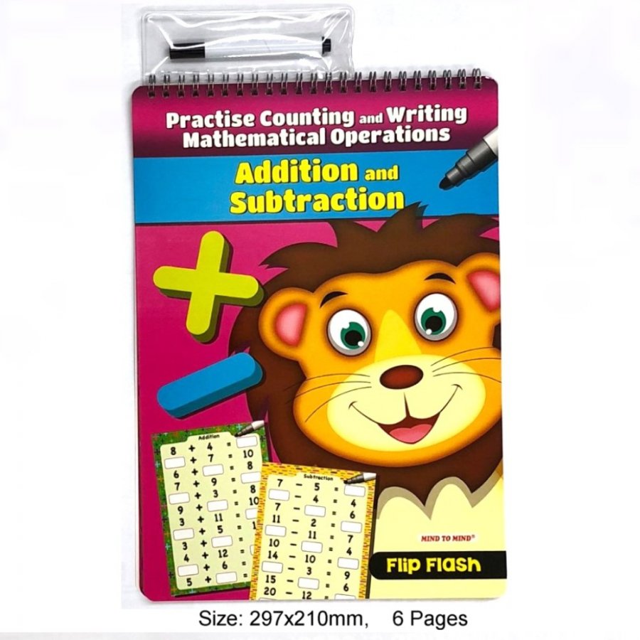 Flip Flash Practise Counting and Writing Mathematical Operations Addition and Subtraction (MM28000)