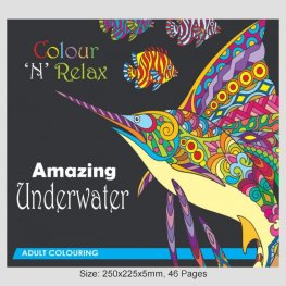 Colour 'N' Relax Amazing Underwater (48 Pages Adult Colouring Book) MM47449