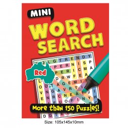 192 Pages Mini Word Search RED, More Than 150 Puzzles! (MM47494)  192 Pages Mini Word Search RED, More Than 150 Puzzles! (MM47494)