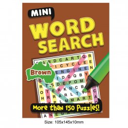 192 Pages Mini Word Search BROWN, More Than 150 Puzzles! (MM47517)  192 Pages Mini Word Search BROWN, More Than 150 Puzzles! (MM47517)