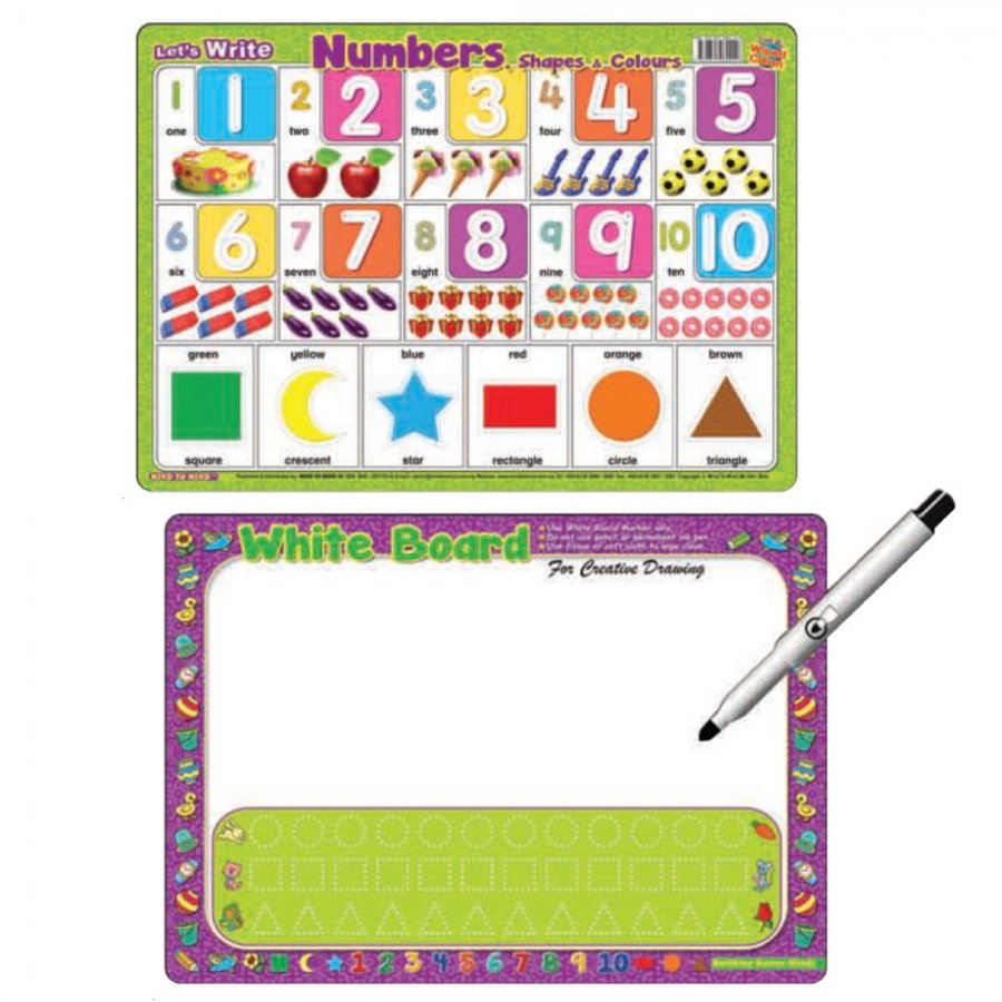 Writing Board Let\'s Write Number Shapes & Colours (MM60229)