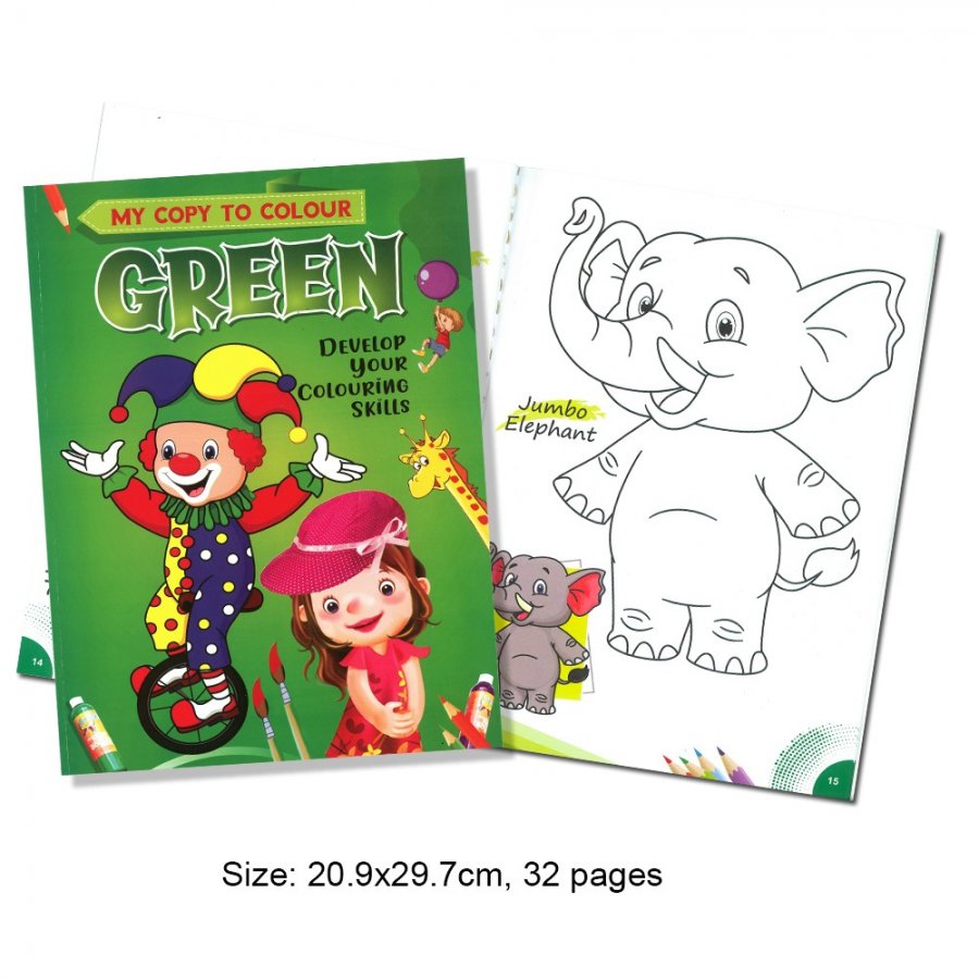 My Copy To Colour GREEN Develop Your Colouring Skills (MM69161)