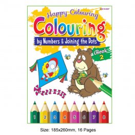 Happy Colouring Book 2 (by Numbers & Joining the Dots) (MM73358)  Happy Colouring Book 2 (by Numbers & Joining the Dots) (MM73358)