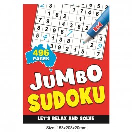 496 Pages Junbo Sudoku Book RED (MM92701) 496 Pages Junbo Sudoku Book RED (MM92701)