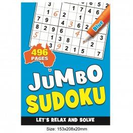 496 Pages Junbo Sudoku Book BLUE (MM99809)  496 Pages Junbo Sudoku Book BLUE (MM99809)