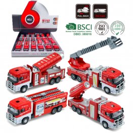 1:60 Diecast Models Fire Truck (4 Assorted, 7" Model) MY2462D-12  1:60 Diecast Models Fire Truck (4 Assorted, 7" Model) MY2462D-12
