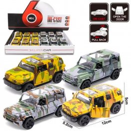 5" Diecast Models Mercedes-Benz G Class & Toyota FJ Cruiser camouflage (4 Colours Asst.) MY2483D-12  5" Diecast Models Mercedes-Benz G Class & Toyota FJ Cruiser camouflage (4 Colours Asst.) MY2483D-12