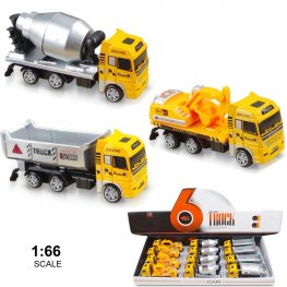 1:66 Construction Truck B (3 Assorted, Pull Back Action) MY2568D-12  1:66 Construction Truck B (3 Assorted, Pull Back Action) MY2568D-12