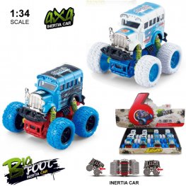 5" 1:34 Diecast Big Wheel School Bus (3 Assorted, Pull Back Action) MY2576D-12  5" 1:34 Diecast Big Wheel School Bus (3 Assorted, Pull Back Action) MY2576D-12