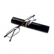 Spring Temple Reading Glasses with Pen Clip Metal Case R9098