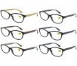 Spring Temple Fashion Plastic Reading Glasses 4 Style Asstd R9180/81/82/83