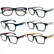 Fashion Unisex Plastic Reading Glasses 4 Style Asstd R9254-57