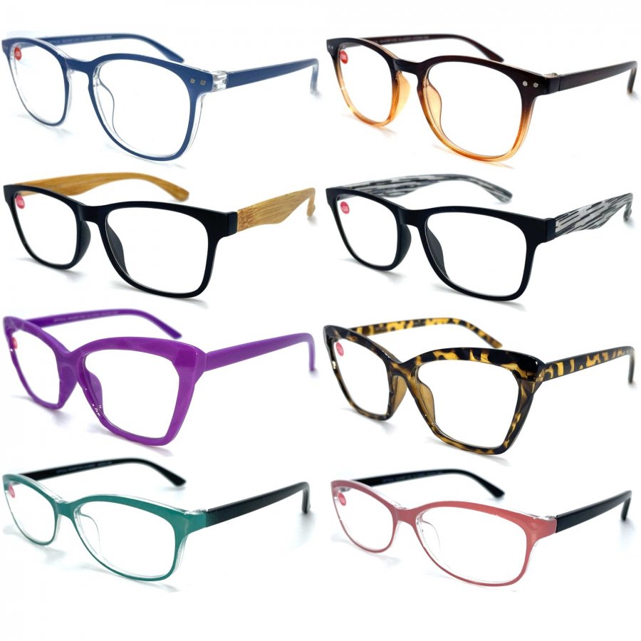 Fashion Unisex Plastic Reading Glasses 4 Style Asstd R9254-57