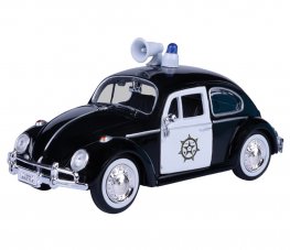 1:24 1966 Volkswagen Classic Beetle - Police Car (Black with White) - MM79578PL 1:24 1966 Volkswagen Classic Beetle - Police Car (Black with White) - MM79578PL