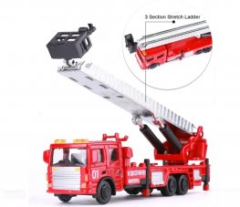 1:72 Ladder Fire Engine, Heavy Die cast Model KDW627012W  1:72 Ladder Fire Engine, Heavy Die cast Model KDW627012W