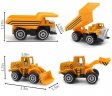 3'' Construction Cars (Free Wheel), Die-cast Model KDW820005W