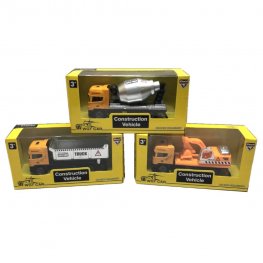 1:64 Diecast Construction Vehicle 3 Style Mixed Window Box WGT2423-1  1:64 Diecast Construction Vehicle 3 Style Mixed Window Box WGT2423-1