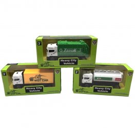 1:64 Diecast City Transport Vehicle, 3 Style Mixed Window Box WGT2426-1  1:64 Diecast City Transport Vehicle, 3 Style Mixed Window Box WGT2426-1