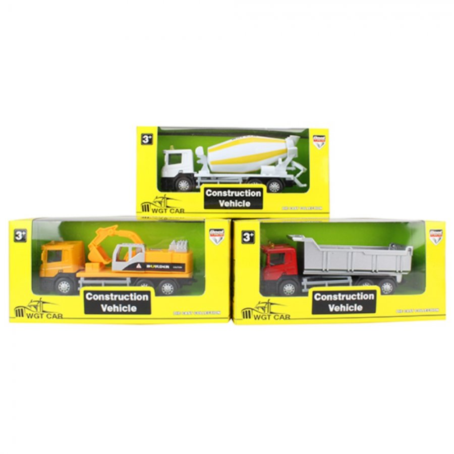 6\" Diecast Engieering Vehicle, 3 Style Mixed Window Box WGT2435-1