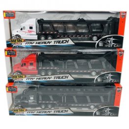 1:50 Diecast Car Carrier Truck, 3 Style Mixed Window Box WGT2441-1  1:50 Diecast Car Carrier Truck, 3 Style Mixed Window Box WGT2441-1