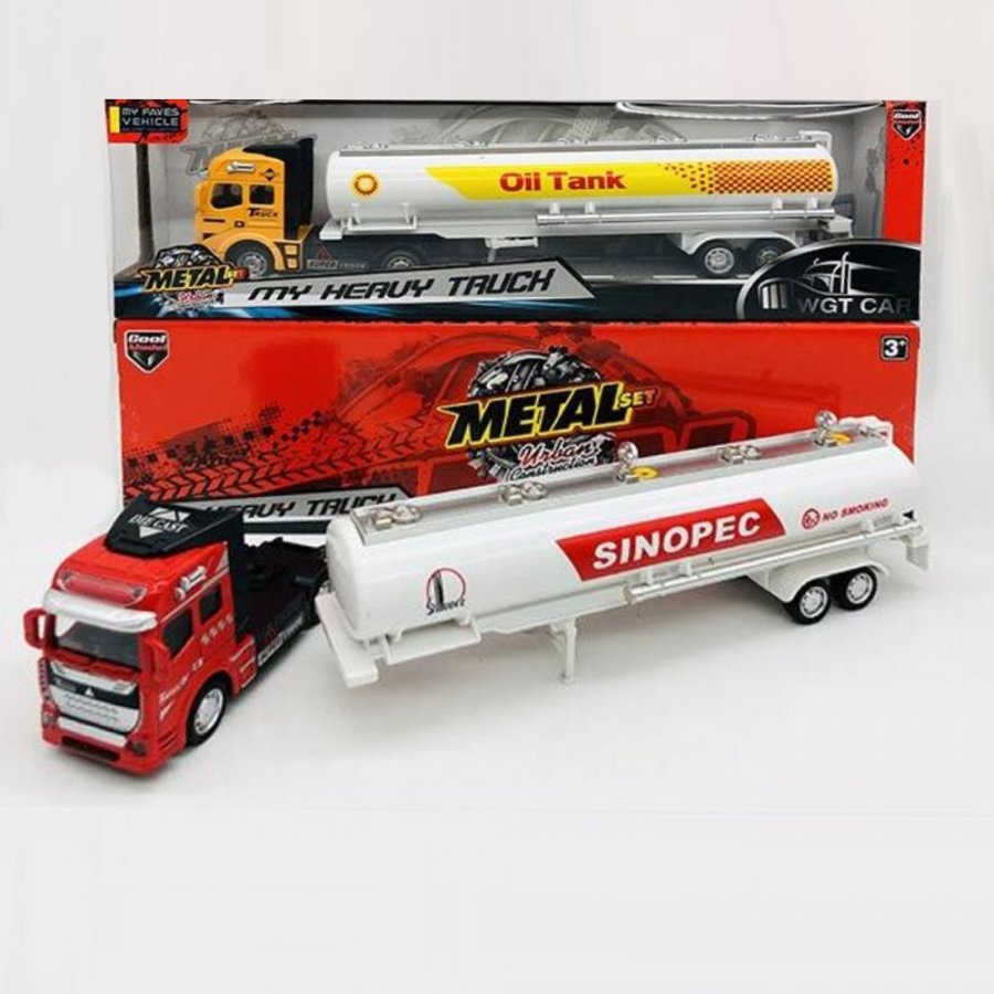 1:50 Diecast Gasoline Truck, 3 Style Mixed Window Box WGT2443-1