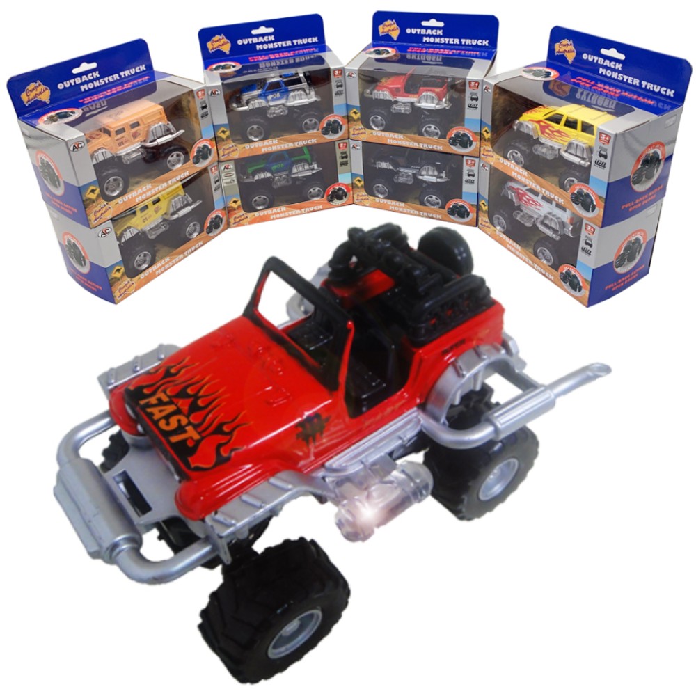 1:32 Diecast Model Off Road 4WD Convertible Outback Monster Truck (8 Asst). AO855W
