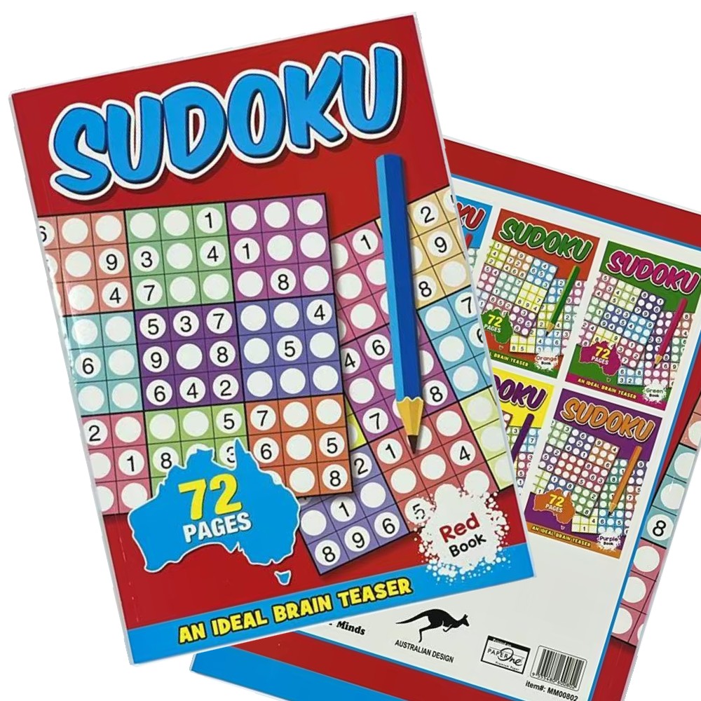 72 Pages Sudoku Book RED (MM00802)