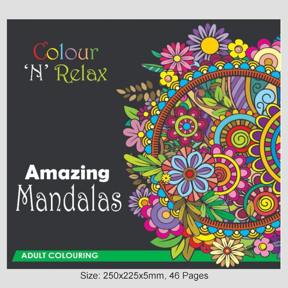 Colour \'N\' Relax Amazing Mandalas (48 Pages Adult Colouring Book) MM47463