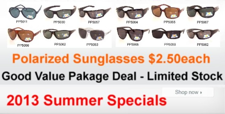 2013 Summer Special Good Value Pack Polarized Sunglasses for $2.50 each Pair